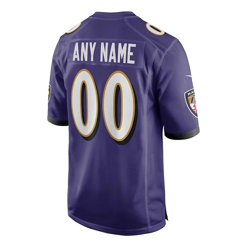 Men's Nike Purple Baltimore Ravens - Custom Game Jersey