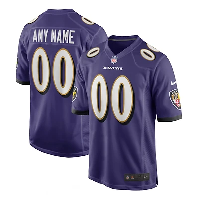 Men's Nike Purple Baltimore Ravens - Custom Game Jersey