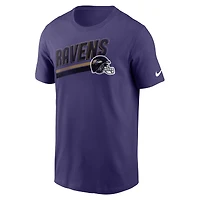T-shirt pour homme Nike Baltimore Ravens Essential Blitz Lockup pourpre