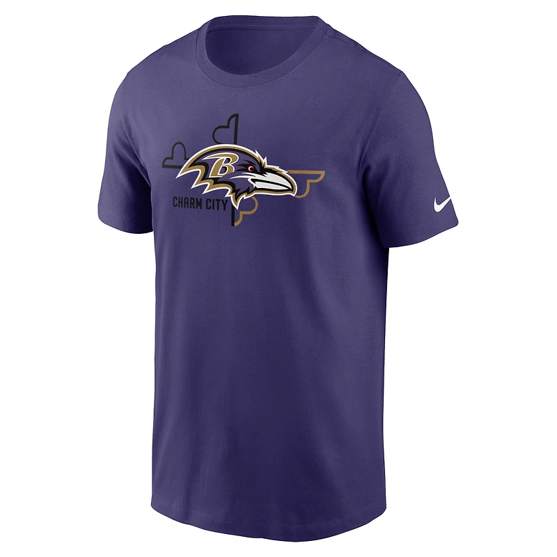 Men's Nike Purple Baltimore Ravens Essential Local Phrase T-Shirt