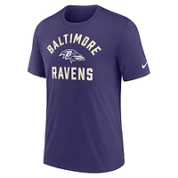 T-shirt Nike violet pour homme Baltimore Ravens Favorable Timeline Tri-Blend