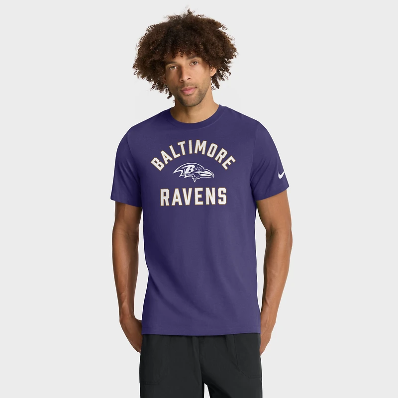 T-shirt Nike violet pour homme Baltimore Ravens Favorable Timeline Tri-Blend