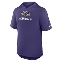T-shirt à capuche Nike violet Baltimore Ravens Lockup Tri-Blend pour homme