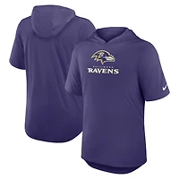 T-shirt à capuche Nike violet Baltimore Ravens Lockup Tri-Blend pour homme