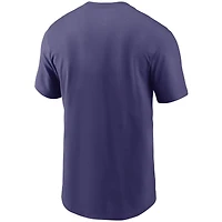 T-shirt violet avec logo principal des Ravens de Baltimore pour homme