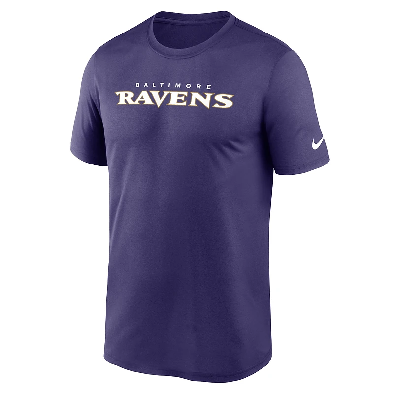 Men's Nike Purple Baltimore Ravens Primetime Legend Wordmark Performance T-Shirt
