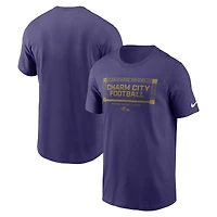 T-shirt Nike violet Baltimore Ravens Primetime Local Essential pour homme
