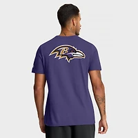 Men's Nike Purple Baltimore Ravens Rewind Front and Back Hit Essential T-Shirt