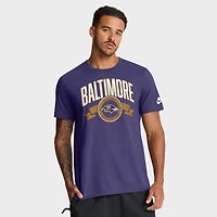 Men's Nike Purple Baltimore Ravens Rewind Front and Back Hit Essential T-Shirt
