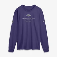 Men's Nike Purple Baltimore Ravens Sideline Bold Arch Star Dri-FIT Long Sleeve T-Shirt