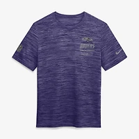 Men's Nike Purple Baltimore Ravens Sideline Double Covered Dri-FIT Velocity T-Shirt