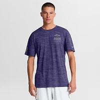 Men's Nike Purple Baltimore Ravens Sideline Double Covered Dri-FIT Velocity T-Shirt