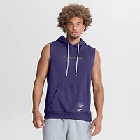 Men's Nike Purple Baltimore Ravens Sideline Standard Issue Dri-FIT Sleeveless Hoodie