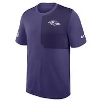 Men's Nike Purple Baltimore Ravens Sideline UV Performance Coach Shirt