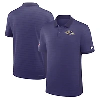 Polo Nike violet Baltimore Ravens Sideline Victory Stripe Dri-FIT pour homme