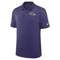Polo Nike violet Baltimore Ravens Sideline Victory Stripe Dri-FIT pour homme