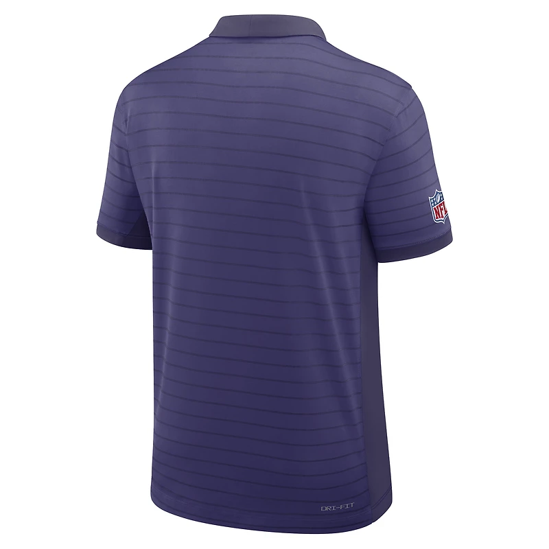 Men's Nike Purple Baltimore Ravens Sideline Victory Stripe Dri-FIT Polo
