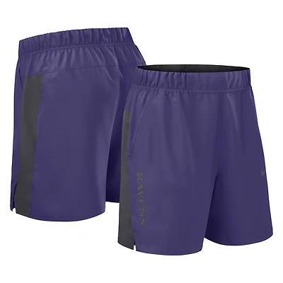 Short tissé Nike Victory Dri-FIT violet des Baltimore Ravens pour homme