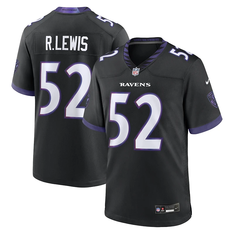 Men's Nike Ray Lewis Black Baltimore Ravens Alternate Retired Player Game Jersey