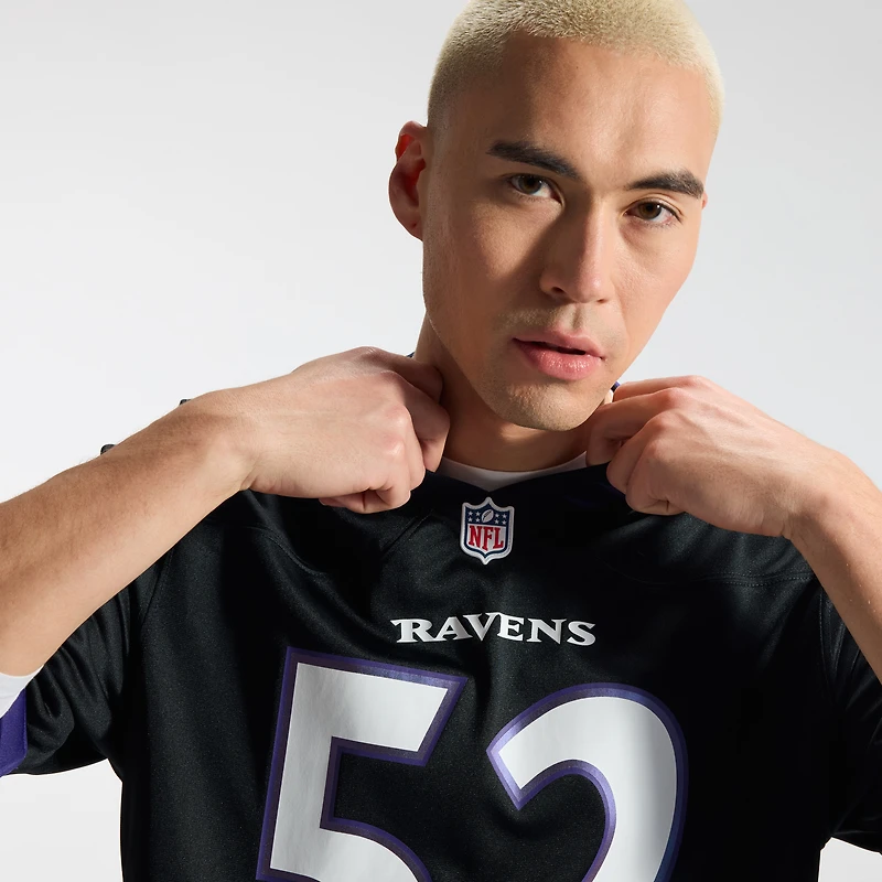 Maillot de match alternatif Nike Ray Lewis noir des Ravens Baltimore, joueur retraité