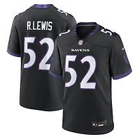 Men's Nike Ray Lewis Black Baltimore Ravens Alternate Retired Player Game Jersey