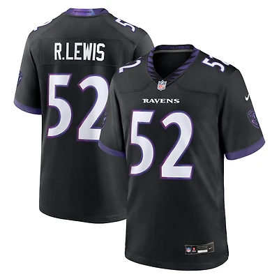 Maillot de match alternatif Nike Ray Lewis noir des Ravens Baltimore, joueur retraité