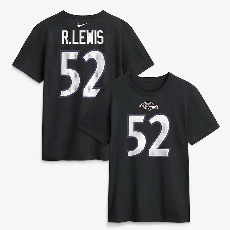 Men's Nike Ray Lewis Black Baltimore Ravens Retired Name & Number T-Shirt