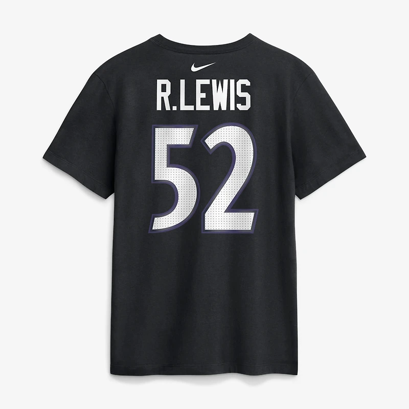 Men's Nike Ray Lewis Black Baltimore Ravens Retired Name & Number T-Shirt