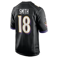 Men's Nike Roquan Smith White Baltimore Ravens  Game Jersey