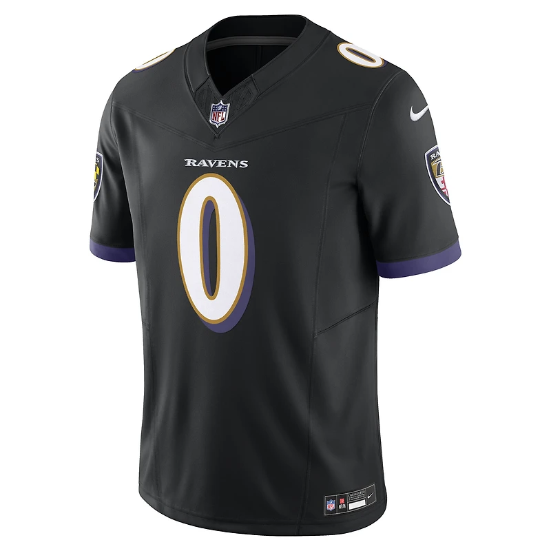 Maillot Nike Roquan Smith noir pour homme des Baltimore Ravens Alternate Vapor F.U.S.E. Limited