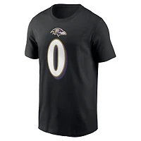 T-shirt Nike Roquan Smith pour homme, noir, Baltimore Ravens, nom et numéro du joueur