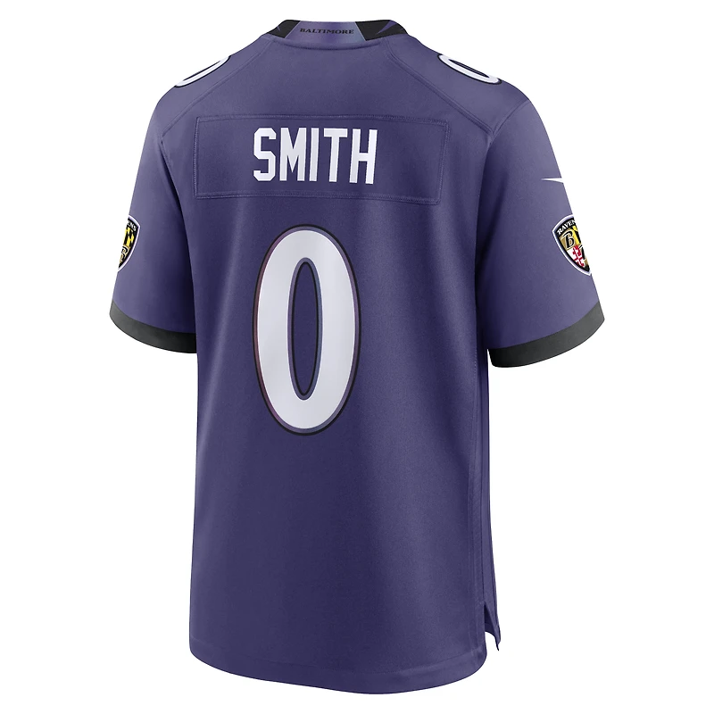 Men's Nike Roquan Smith Purple Baltimore Ravens Team Game Jersey