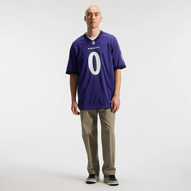 Men's Nike Roquan Smith Purple Baltimore Ravens Team Game Jersey