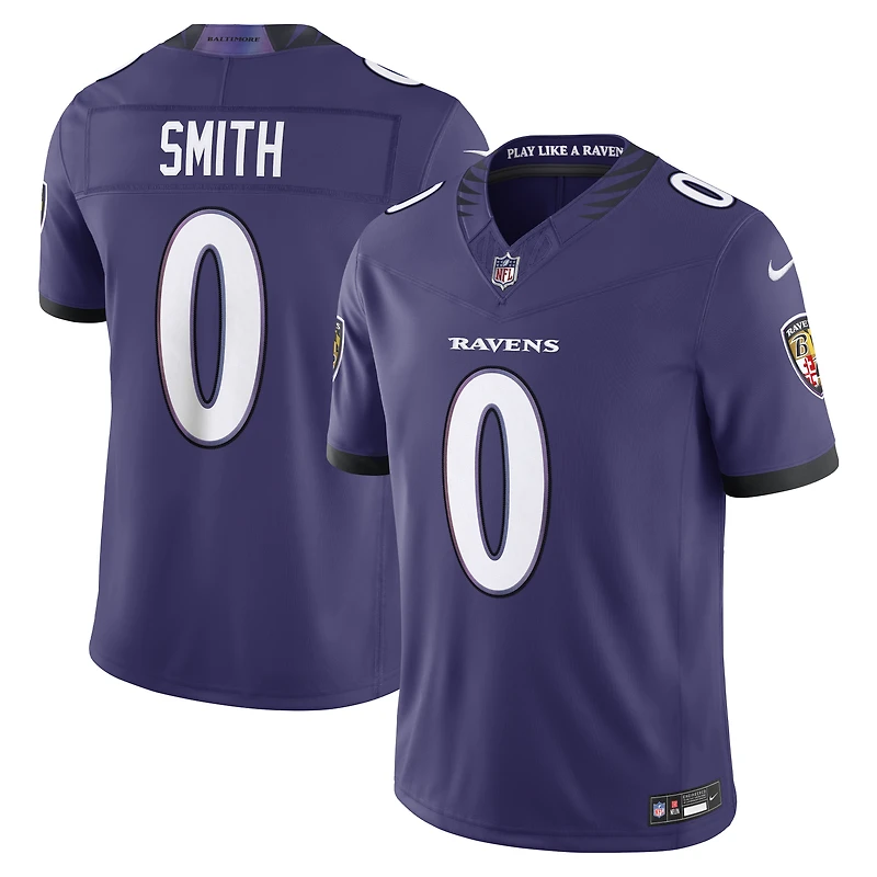 Men's Nike Roquan Smith Purple Baltimore Ravens Vapor F.U.S.E. Stitched Limited Jersey