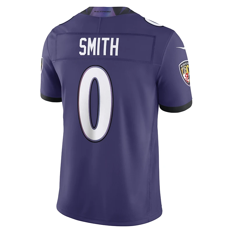 Maillot Nike Roquan Smith violet Baltimore Ravens Vapor F.U.S.E. édition limitée cousue pour homme