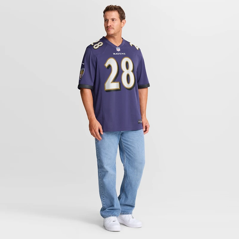 Maillot Nike Taven Bryan violet pour homme des Baltimore Ravens