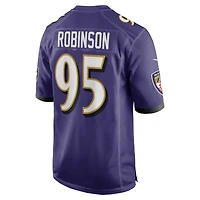 Men's Nike Tavius Robinson  Purple Baltimore Ravens Team Game Jersey