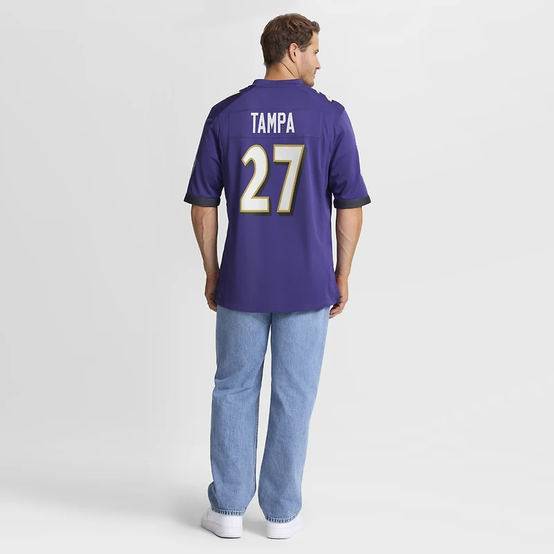 Men's Nike T.J. Tampa Purple Baltimore Ravens Team Game Jersey