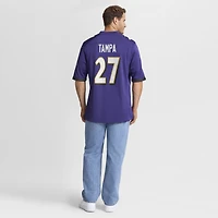 Men's Nike T.J. Tampa  Purple Baltimore Ravens Team Game Jersey