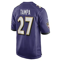 Men's Nike T.J. Tampa  Purple Baltimore Ravens Team Game Jersey
