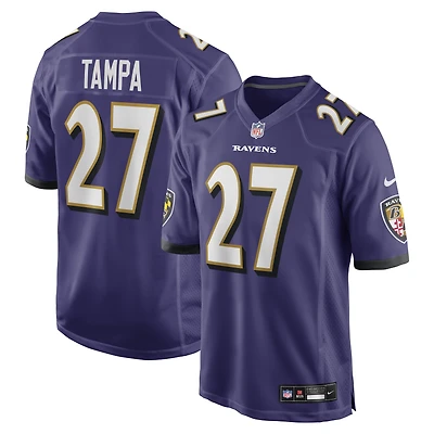 Maillot de match Nike T.J. Tampa violet pour homme des Baltimore Ravens
