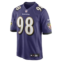 Men's Nike Tony Siragusa Purple Baltimore Ravens Game Retired Player Jersey