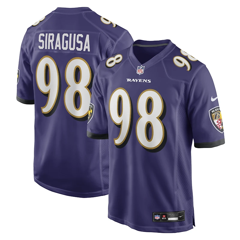 Maillot de joueur retraité Nike Tony Siragusa pour homme des Ravens Baltimore, violet
