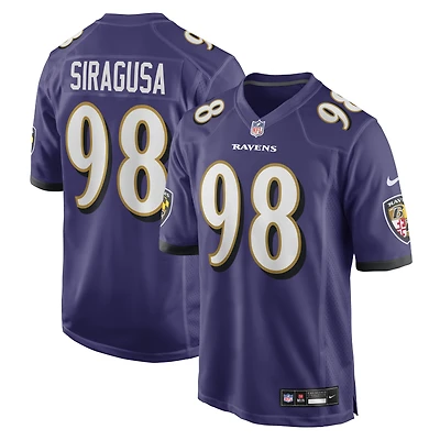 Maillot de joueur retraité Nike Tony Siragusa pour homme des Ravens Baltimore, violet