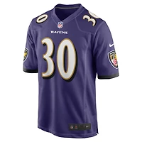 Men's Nike Trayvon Mullen  Purple Baltimore Ravens Team Game Jersey