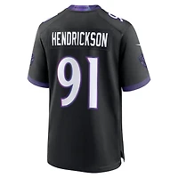Maillot de match Nike Trey Hendrickson violet des Ravens Baltimore pour homme