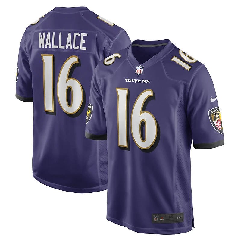 Maillot de match Nike Tylan Wallace pour homme des Ravens Baltimore, violet