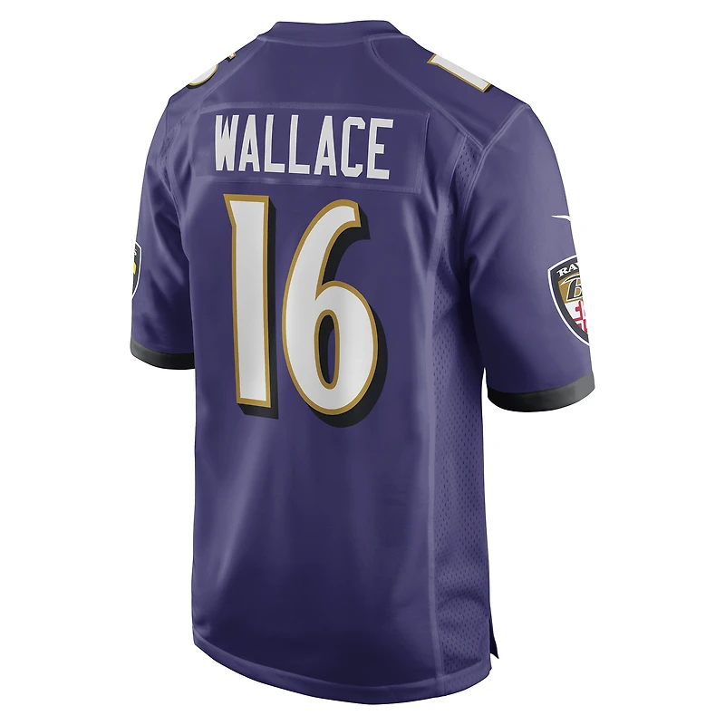 Maillot de match Nike Tylan Wallace pour homme des Ravens Baltimore, violet