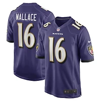 Maillot de match Nike Tylan Wallace pour homme des Ravens Baltimore, violet