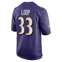 Maillot Nike Tyler Loop violet pour homme des Baltimore Ravens
